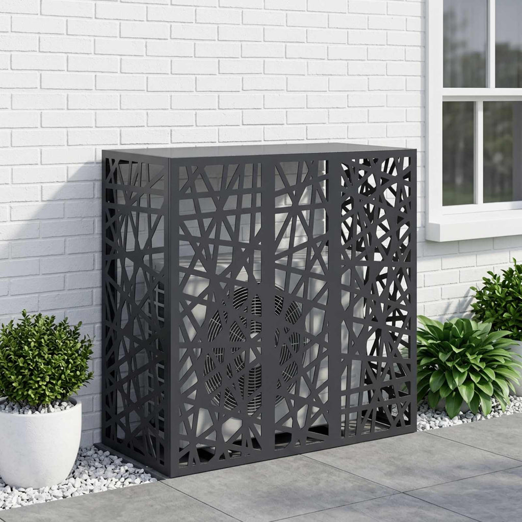vidaXL Pokrywa do klimatyzatora antracytowy 110 x 50 x 105 cm Stal
