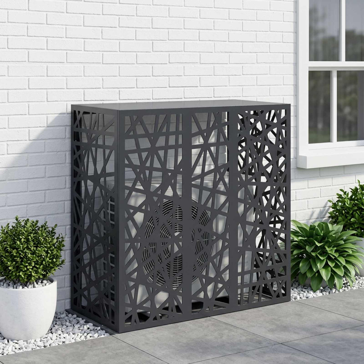 vidaXL Pokrywa do klimatyzatora antracytowy 110 x 50 x 105 cm Stal