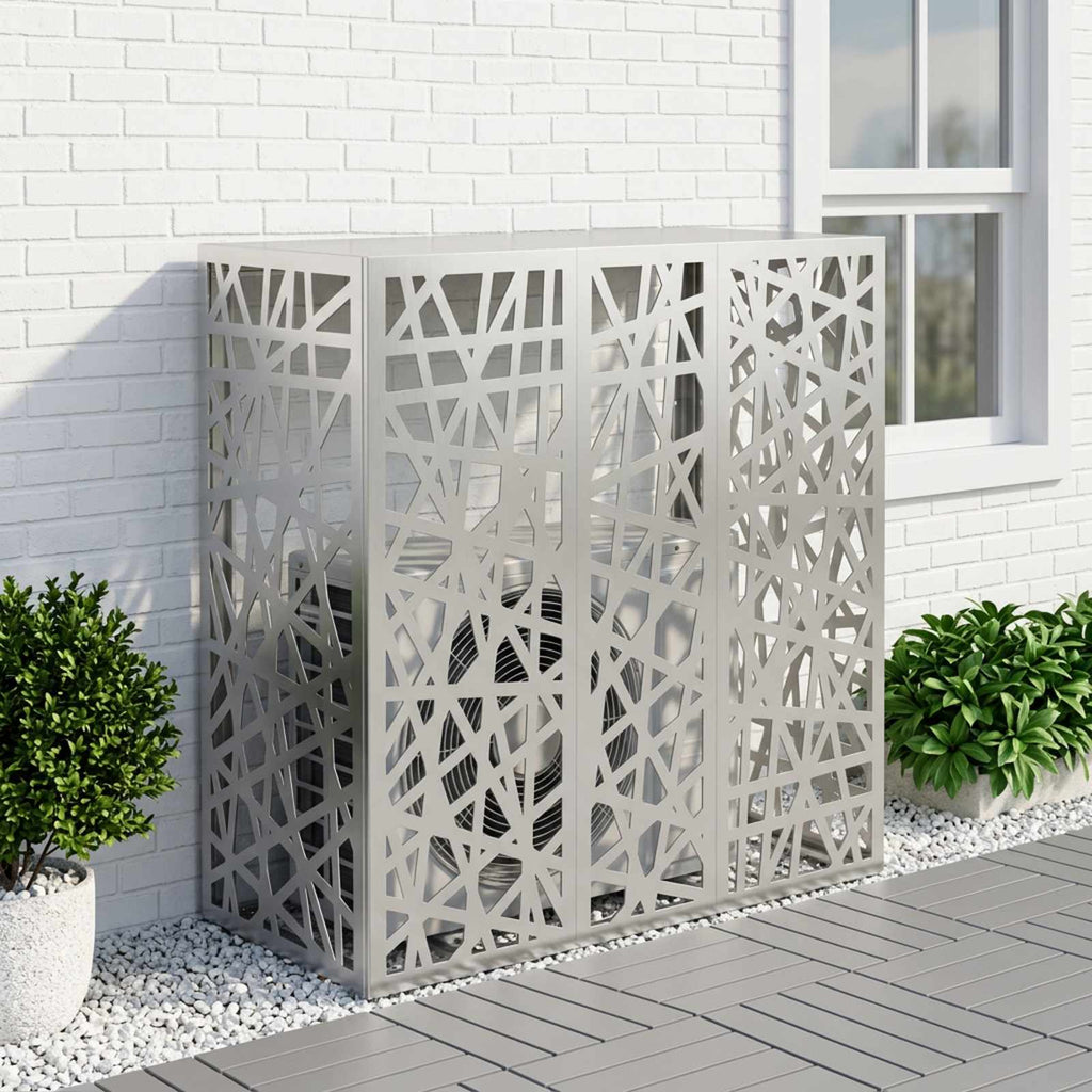 vidaXL Pokrywa do klimatyzatora srebrny 110 x 50 x 105 cm