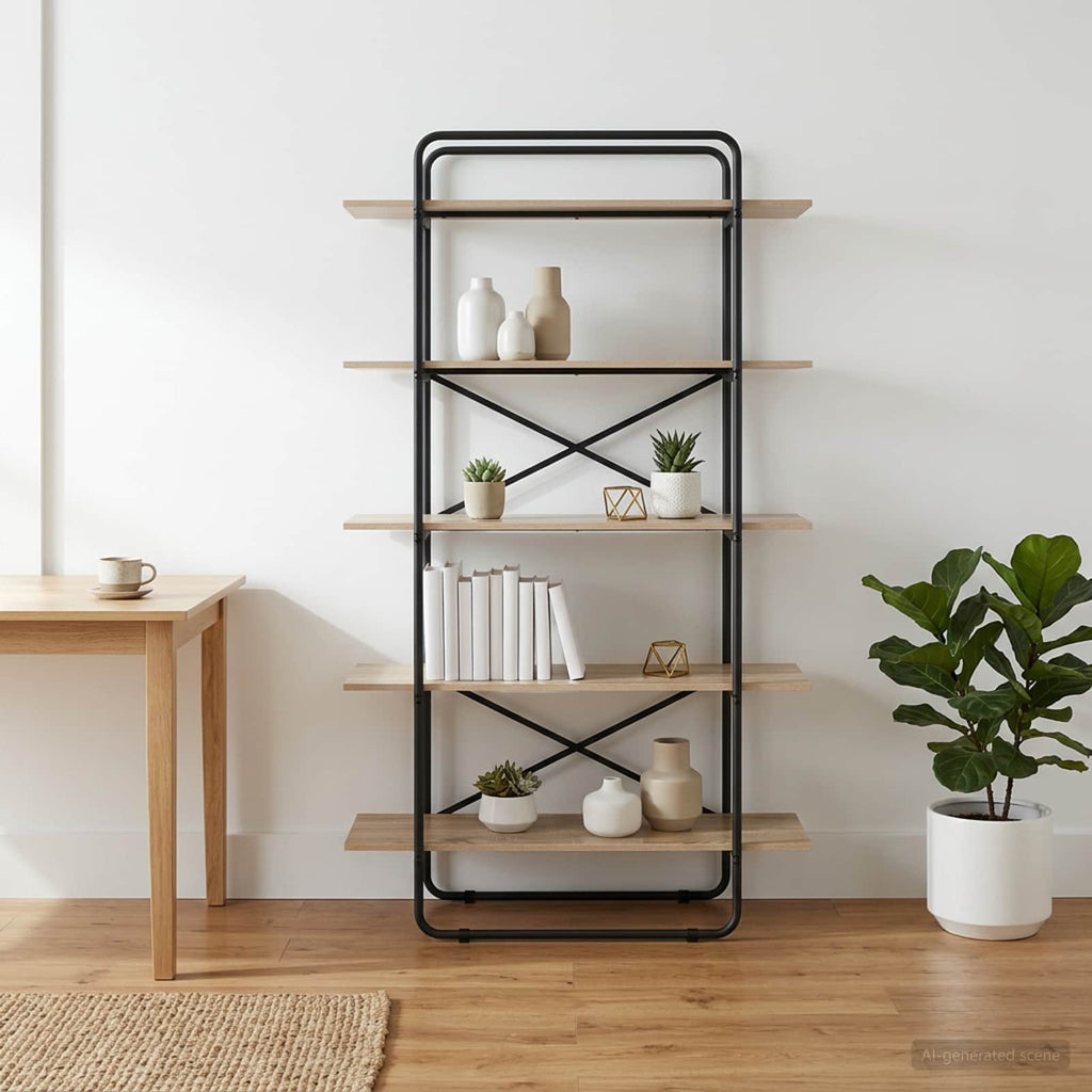 vidaXL Regał na książki 5 poziomów 100 x 35 x 175,5 cm PB dąb Sonoma
