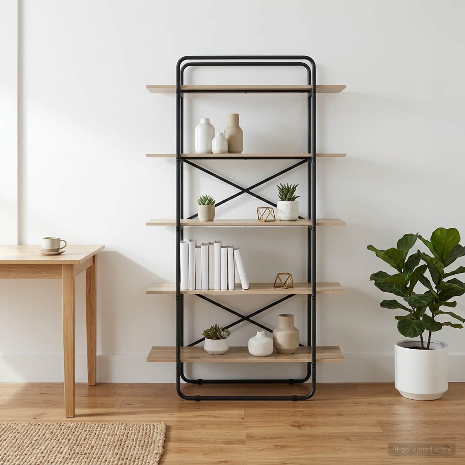 vidaXL Regał na książki 5 poziomów 100 x 35 x 175,5 cm PB dąb Sonoma