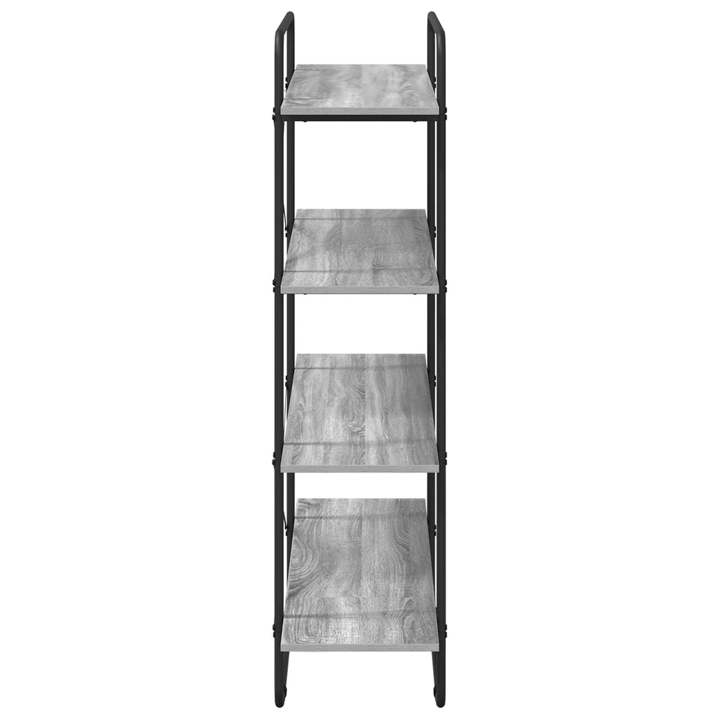 vidaXL Regał na książki 4 poziomów 100 x 35 x 140 cm PB Szary Sonoma