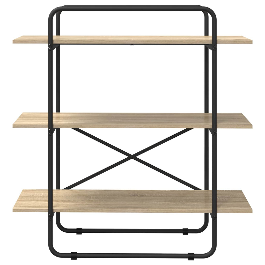 vidaXL Regał na książki 3 poziomów 100 x 35 x 105 cm PB dąb Sonoma