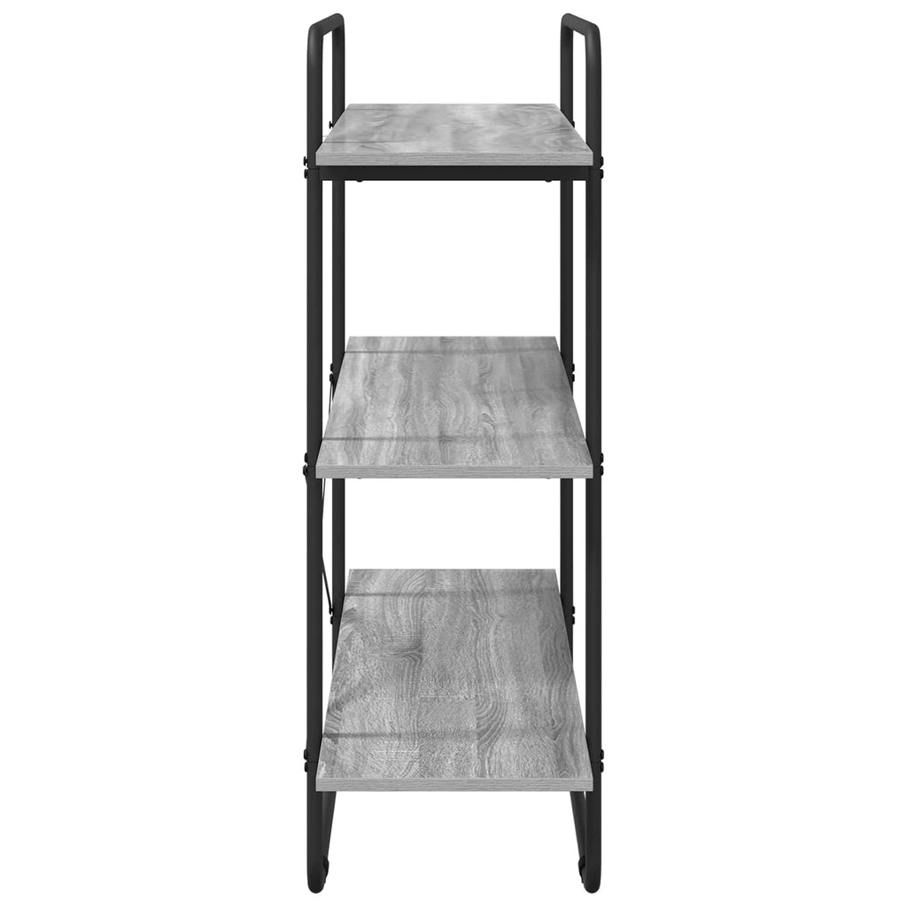 vidaXL Regał na książki 3 poziomów 100 x 35 x 105 cm PB Szary Sonoma