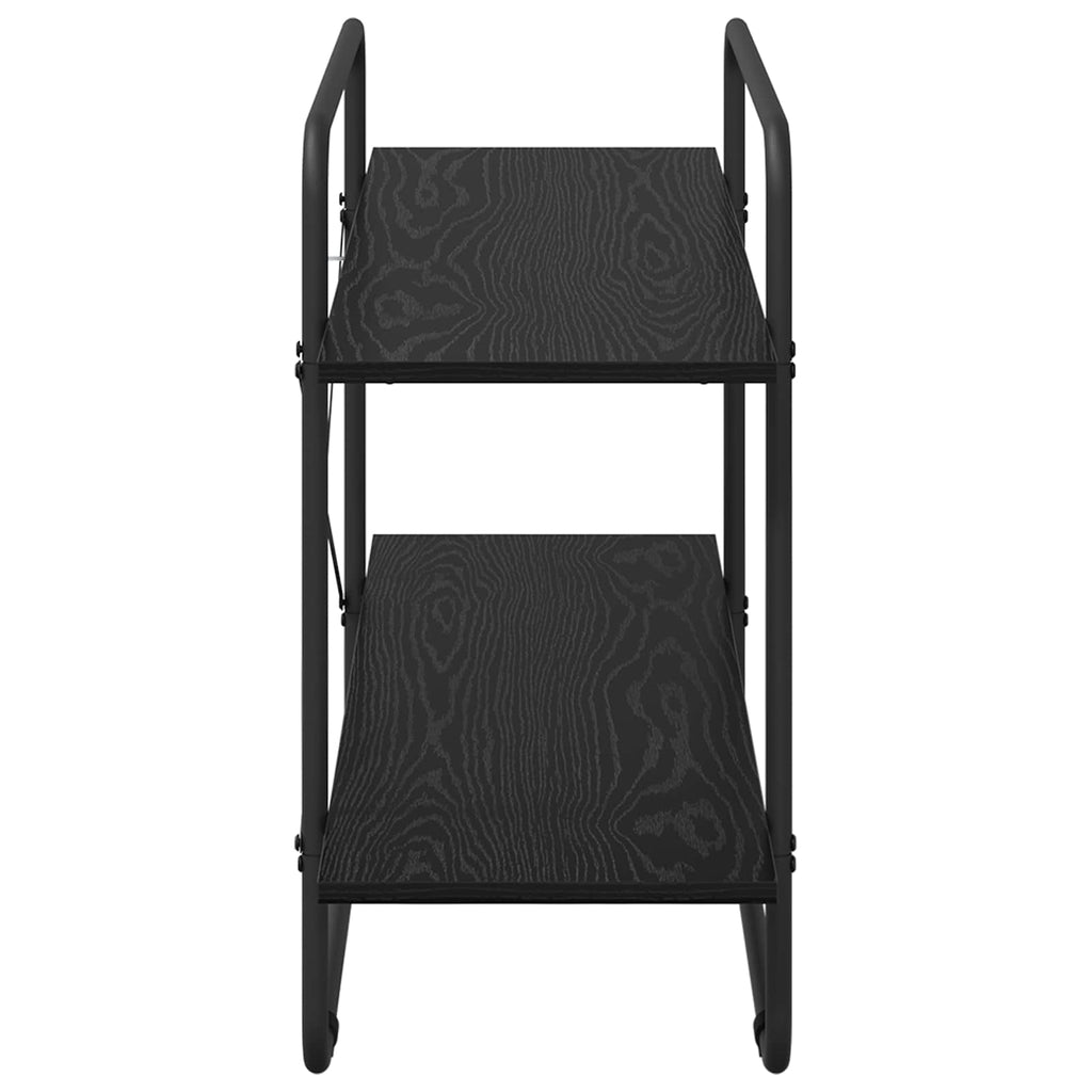 vidaXL Regał na książki 2 poziomów 100 x 35 x 70 cm PB Czarny dąb