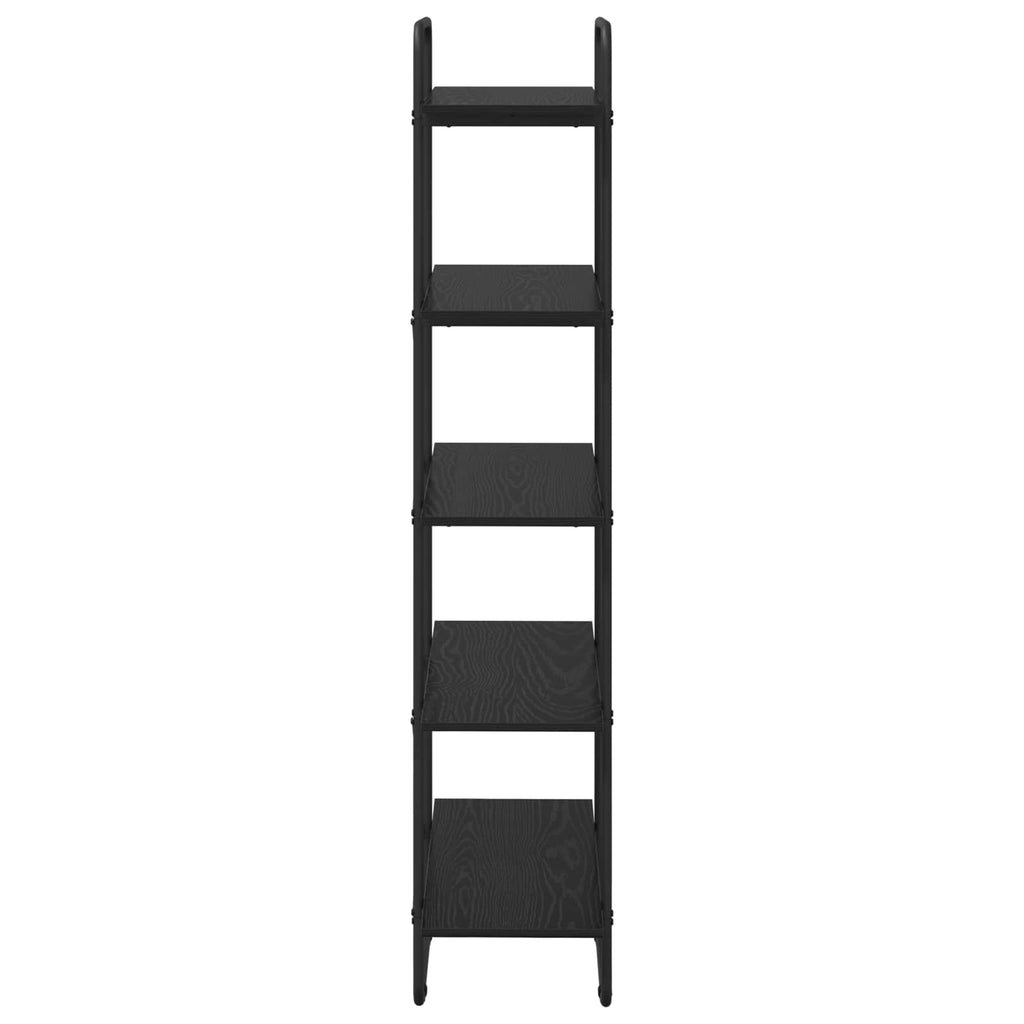 vidaXL Regał na książki 5 poziomów 80 x 35 x 175,5 cm PB Czarny dąb