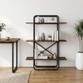 vidaXL Regał na książki 3 poziomów 80 x 35 x 105 cm PB Dąb wędzony