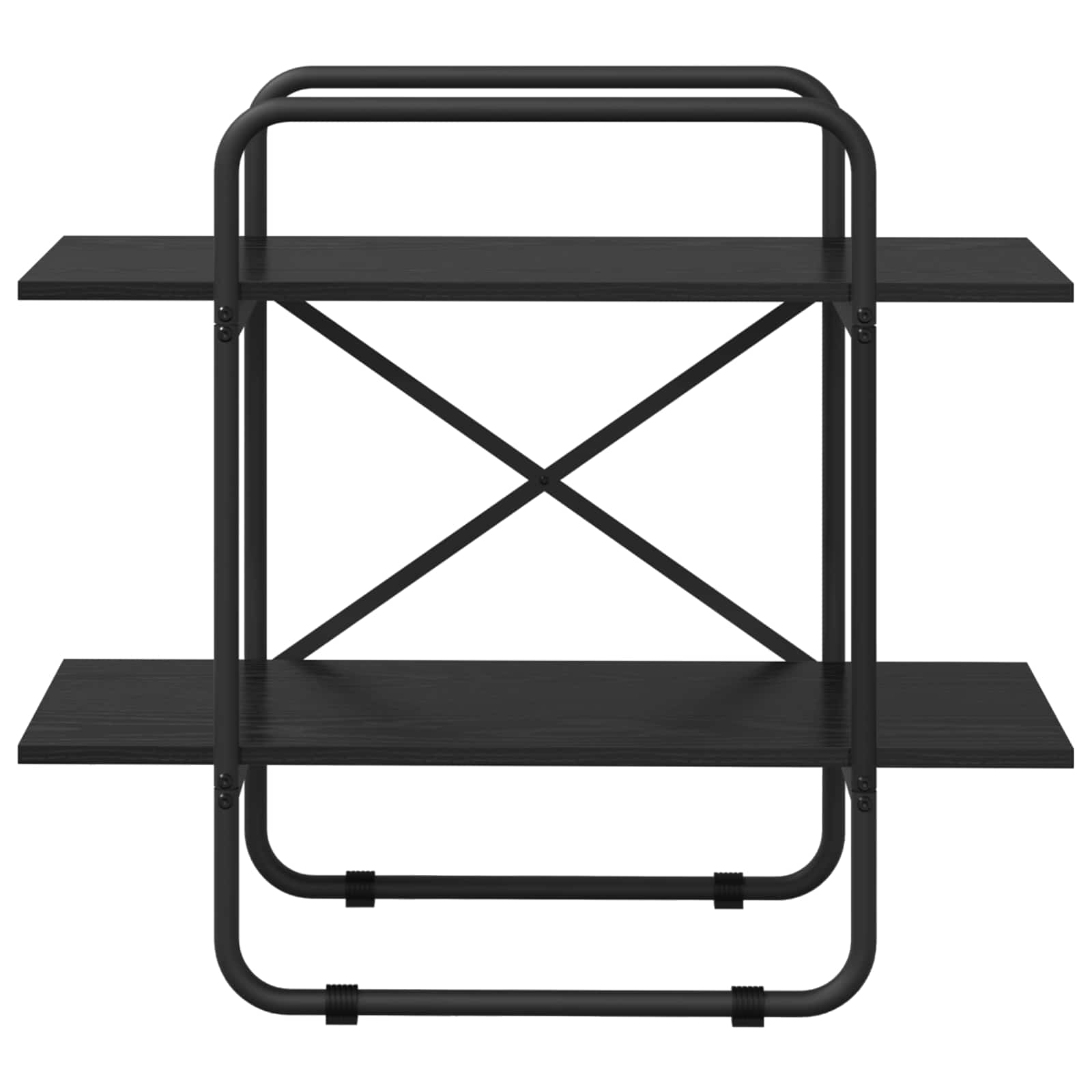 vidaXL Regał na książki 2 poziomów 80 x 35 x 70 cm PB Czarny dąb