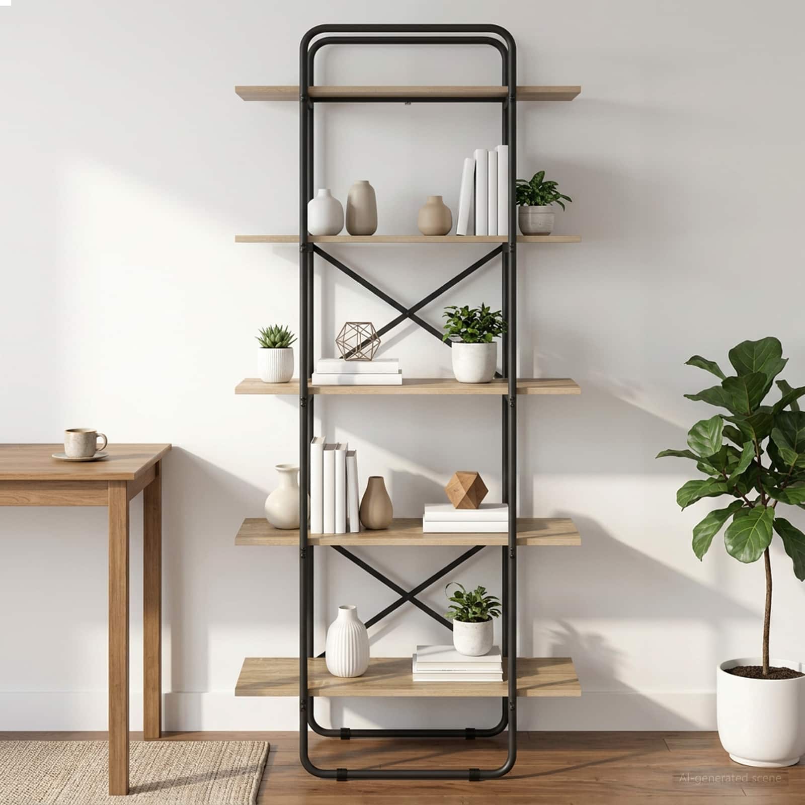 vidaXL Regał na książki 5 poziomów 60 x 35 x 175,5 cm PB dąb Sonoma