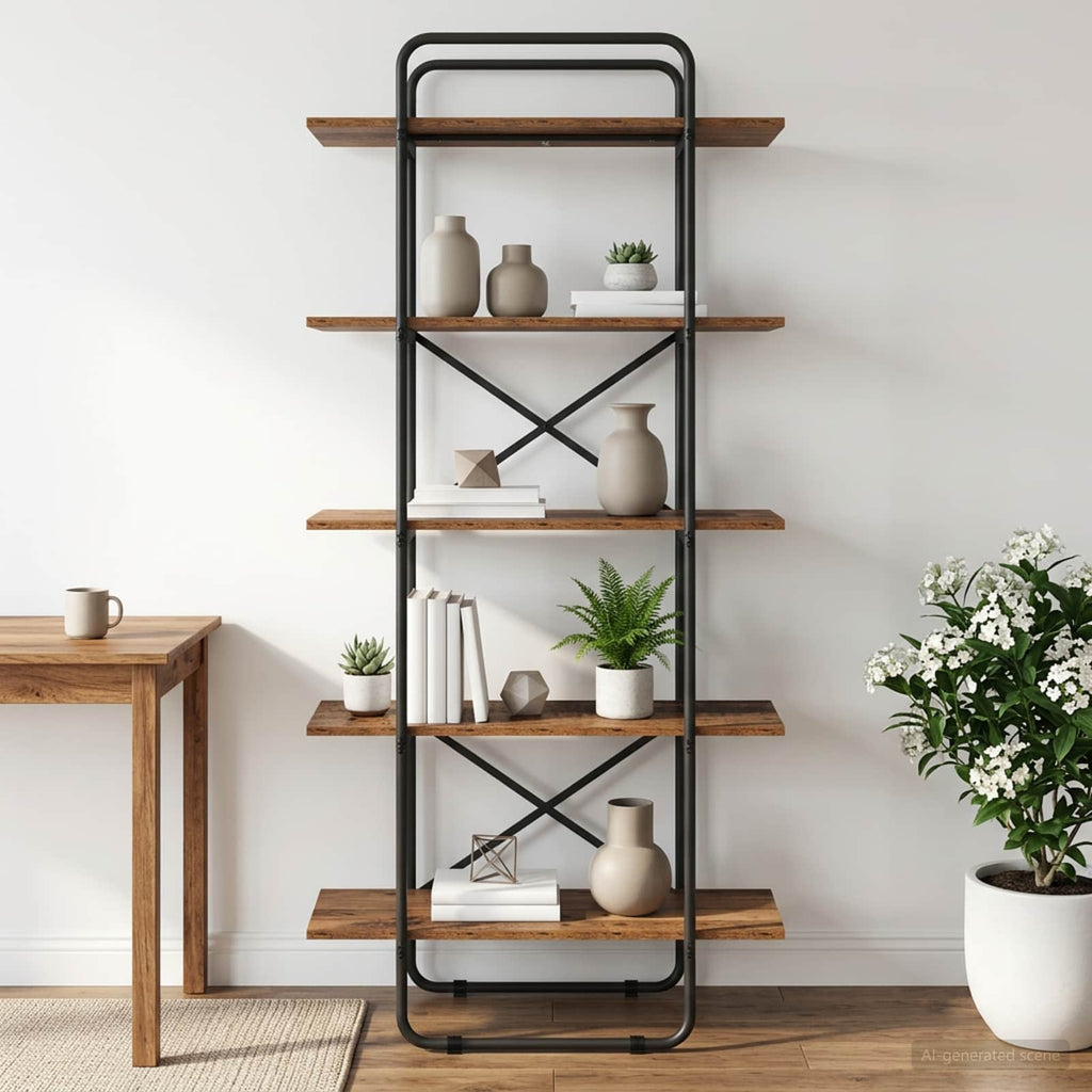 vidaXL Regał na książki 5 poziomów 60 x 35 x 175,5 cm PB Drewno dębowe