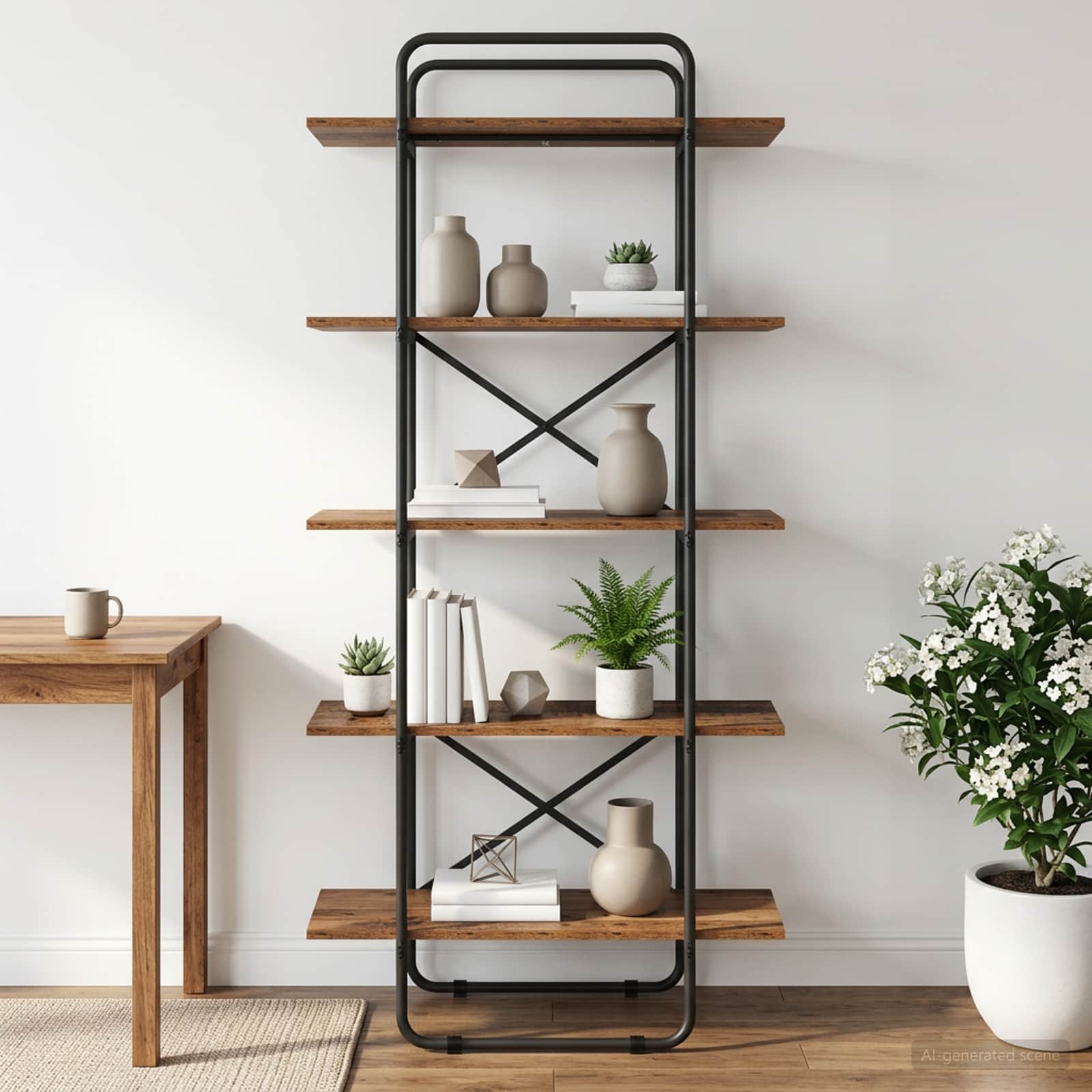 vidaXL Regał na książki 5 poziomów 60 x 35 x 175,5 cm PB Drewno dębowe