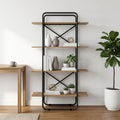 vidaXL Regał na książki 4 poziomów 60 x 35 x 140 cm PB Dąb artisan