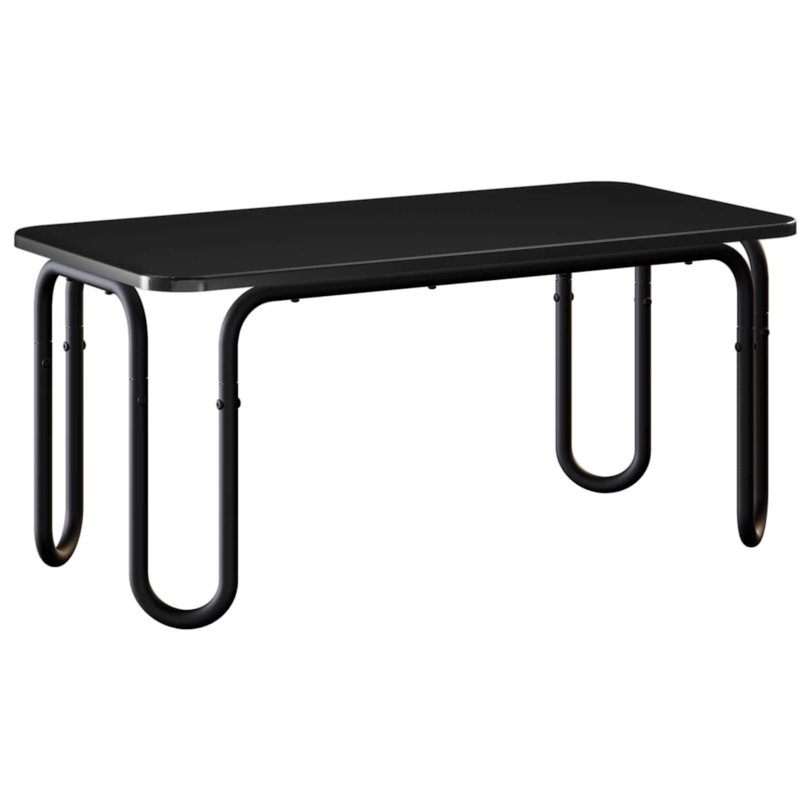 vidaXL Stolik kawowy Czarny 100 x 50 x 45 cm Drewno inżynieryjne