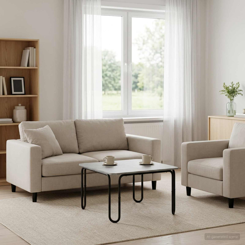 vidaXL Stolik kawowy Betonowy szary 79,5 x 79,5 x 45 cm