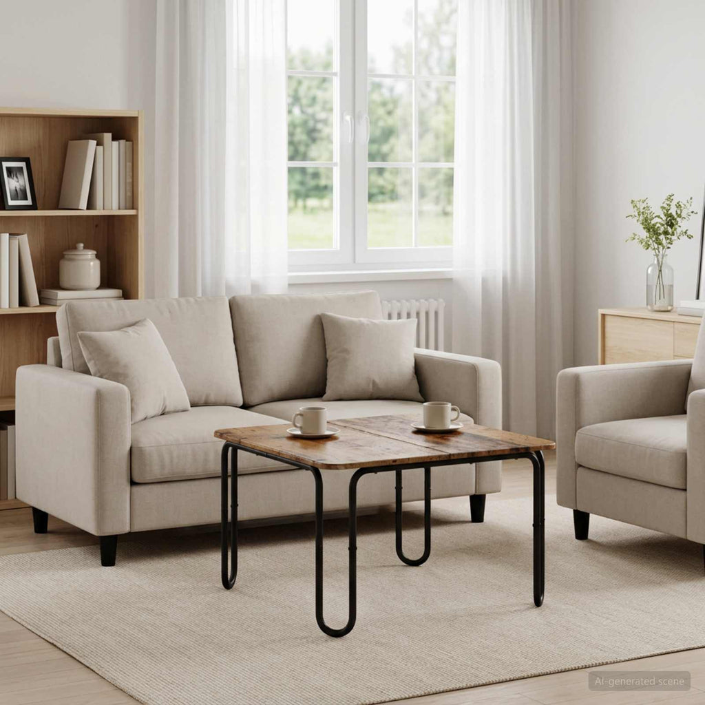 vidaXL Stolik kawowy Stare drewno 100 x 100 x 45 cm