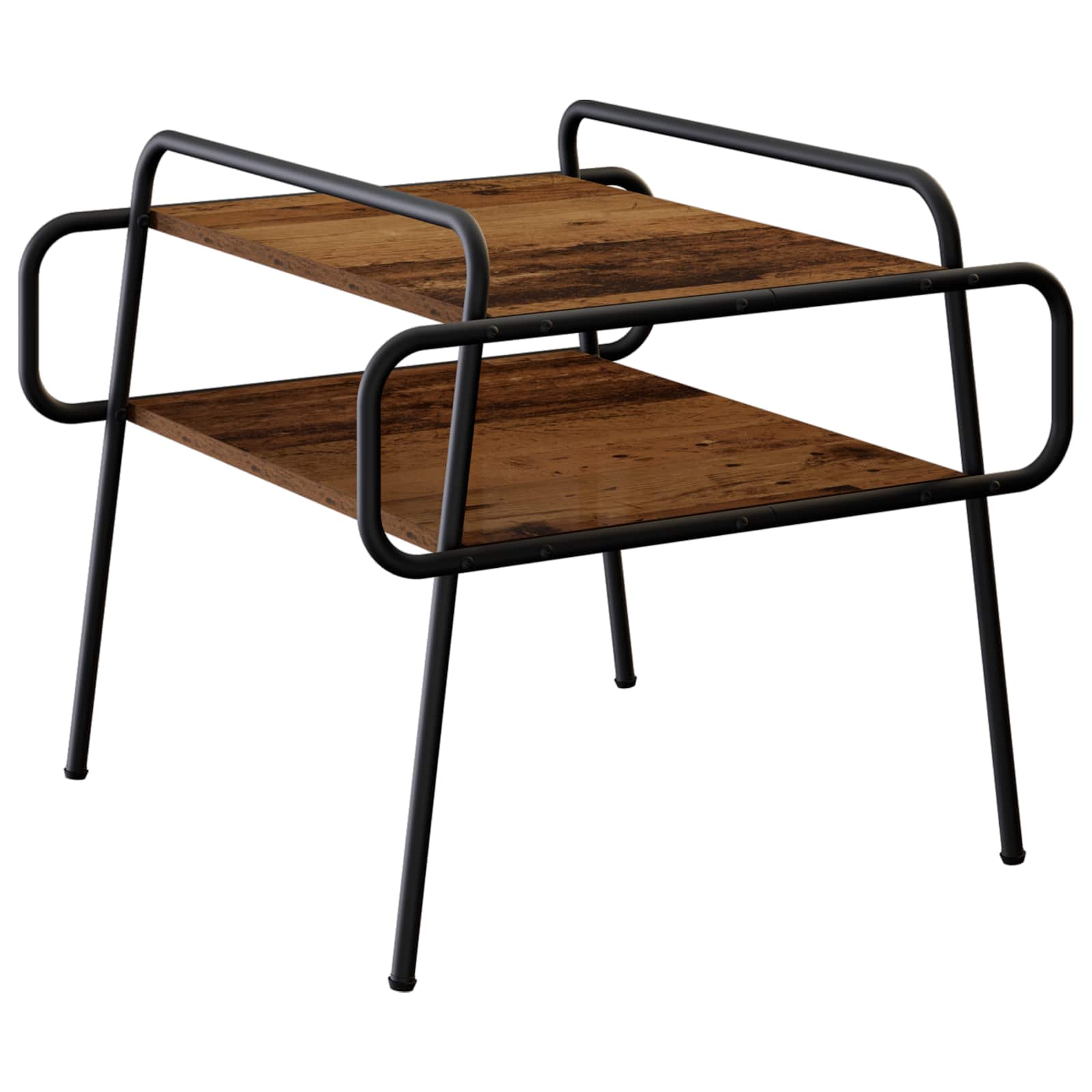 vidaXL Stolik kawowy Stare drewno 50 x 50 x 51 cm Drewno inżynieryjne