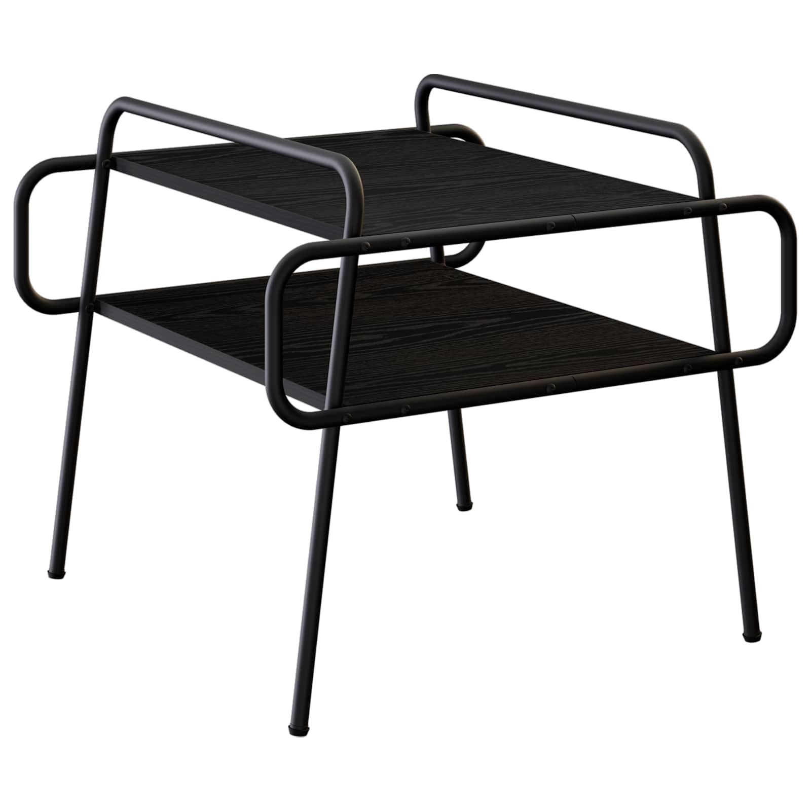 vidaXL Stolik kawowy Czarny dąb 60 x 60 x 51 cm Drewno inżynieryjne
