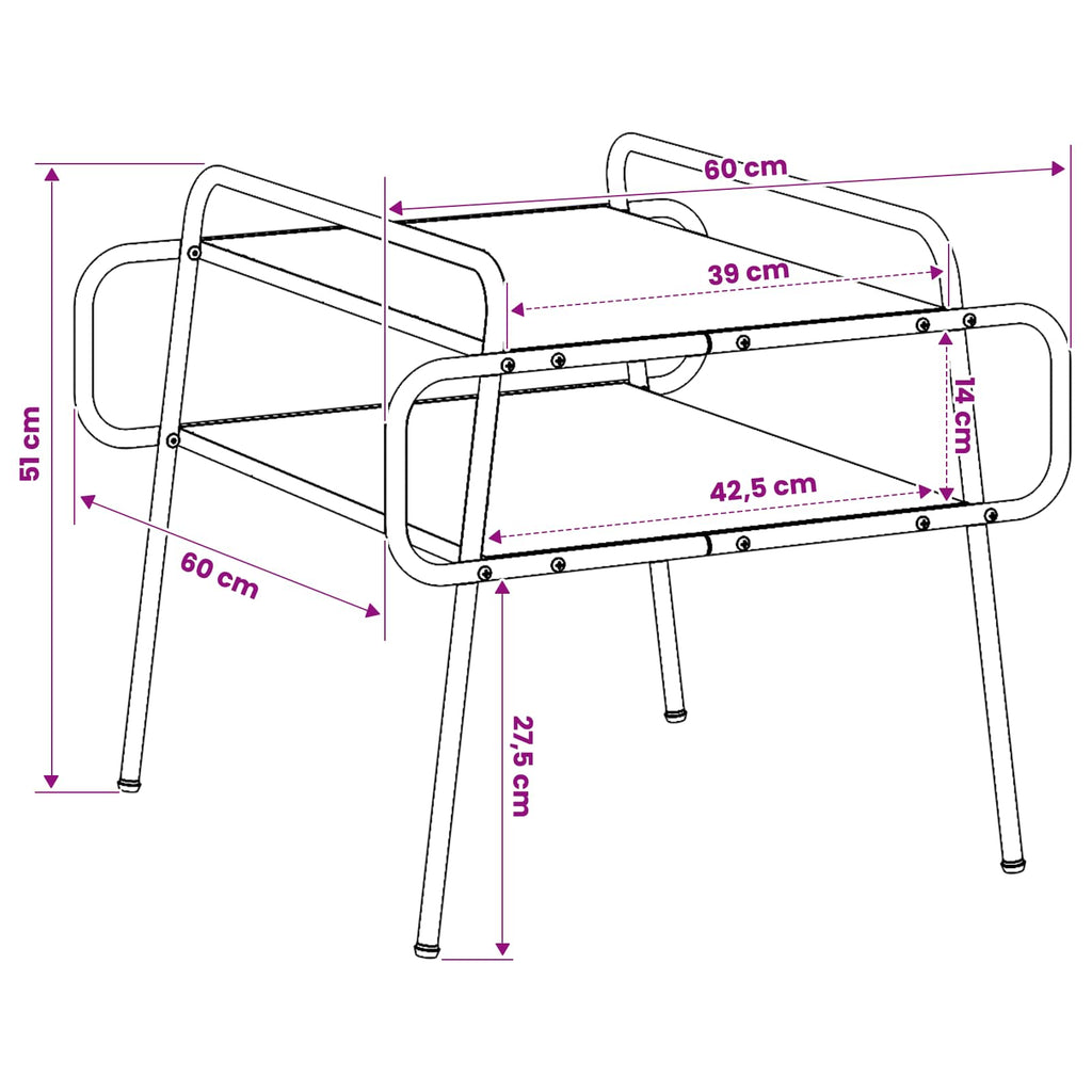 vidaXL Stolik kawowy Stare drewno 60 x 60 x 51 cm Drewno inżynieryjne