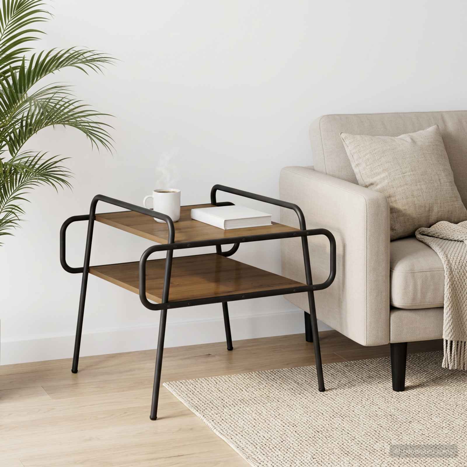 vidaXL Stolik kawowy Dąb artisan 60 x 60 x 51 cm Drewno inżynieryjne