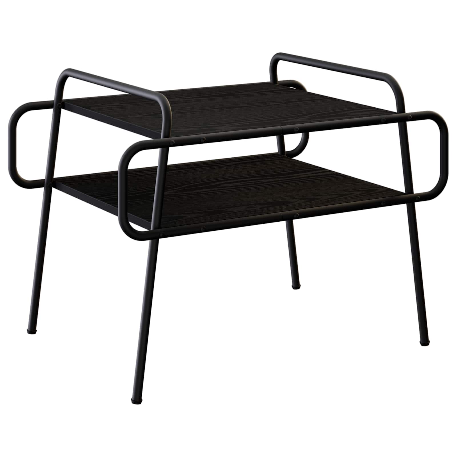 vidaXL Stolik kawowy Czarny dąb 70 x 50 x 51 cm Drewno inżynieryjne