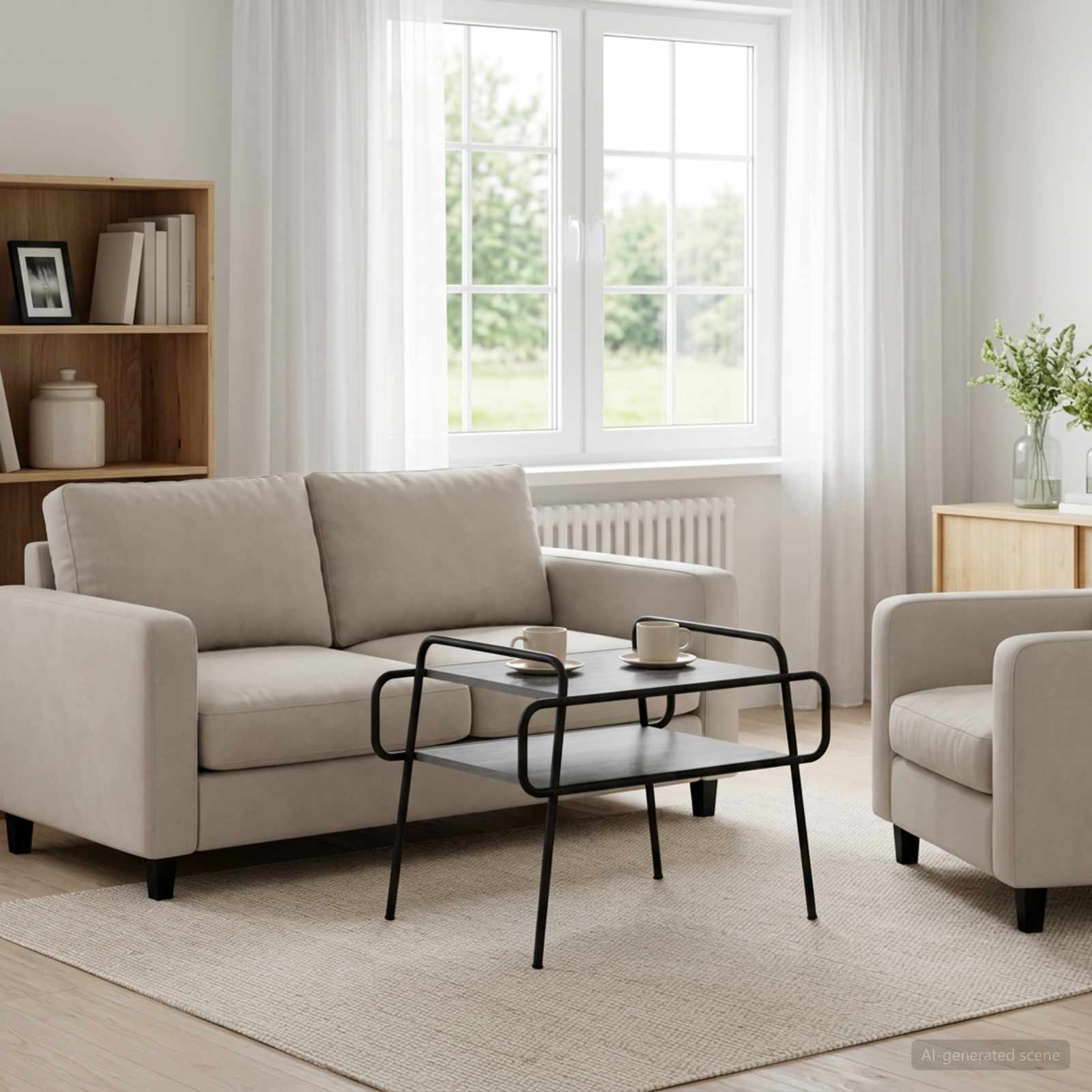 vidaXL Stolik kawowy Szary Sonoma 70 x 50 x 51 cm Drewno inżynieryjne