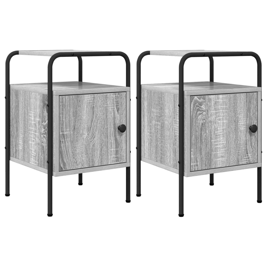 vidaXL Szafka Nocna 2 szt. Szary Sonoma 35 x 36,5 x 56 cm