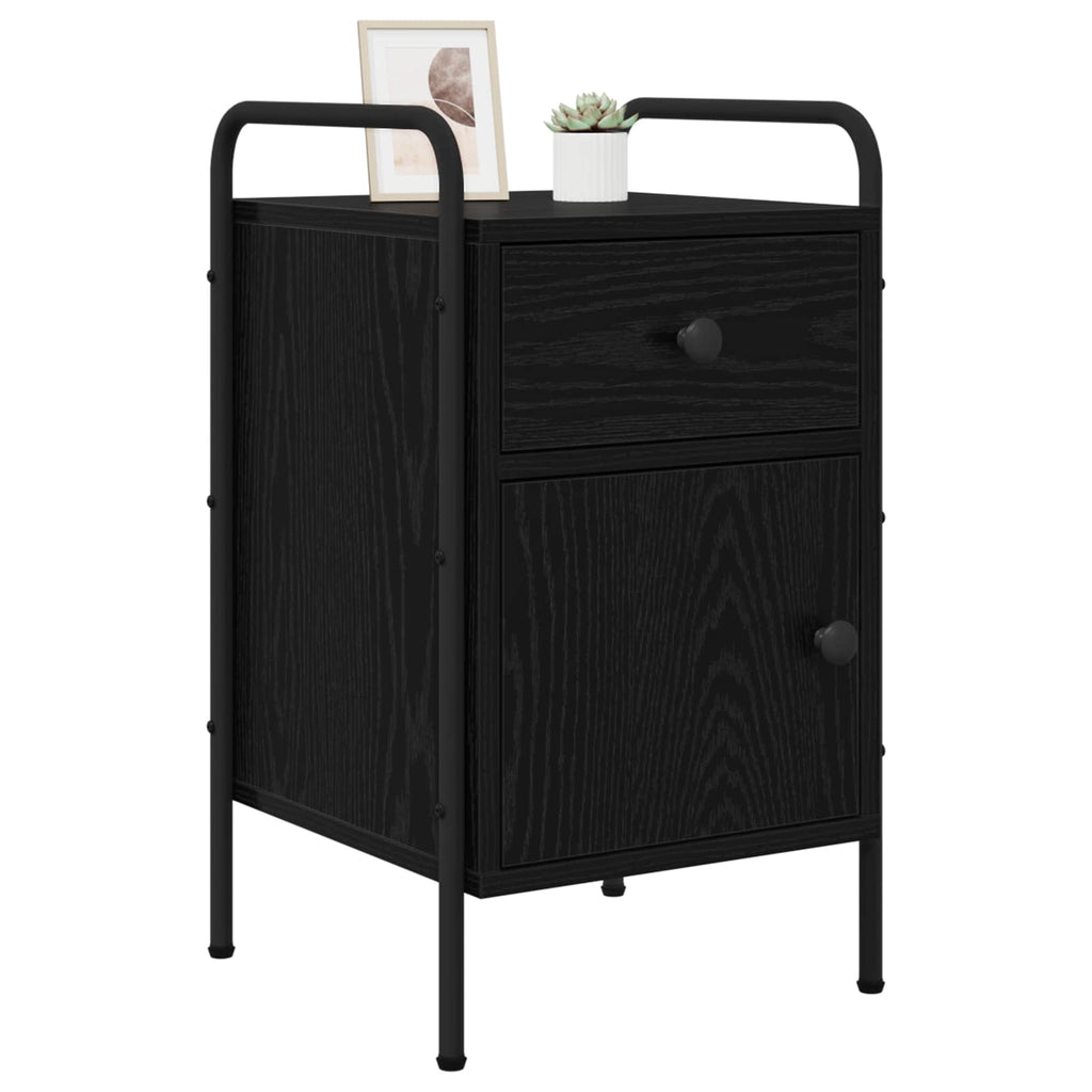 vidaXL Szafka Nocna Czarny dąb 35 x 36,5 x 61 cm Drewno inżynieryjne