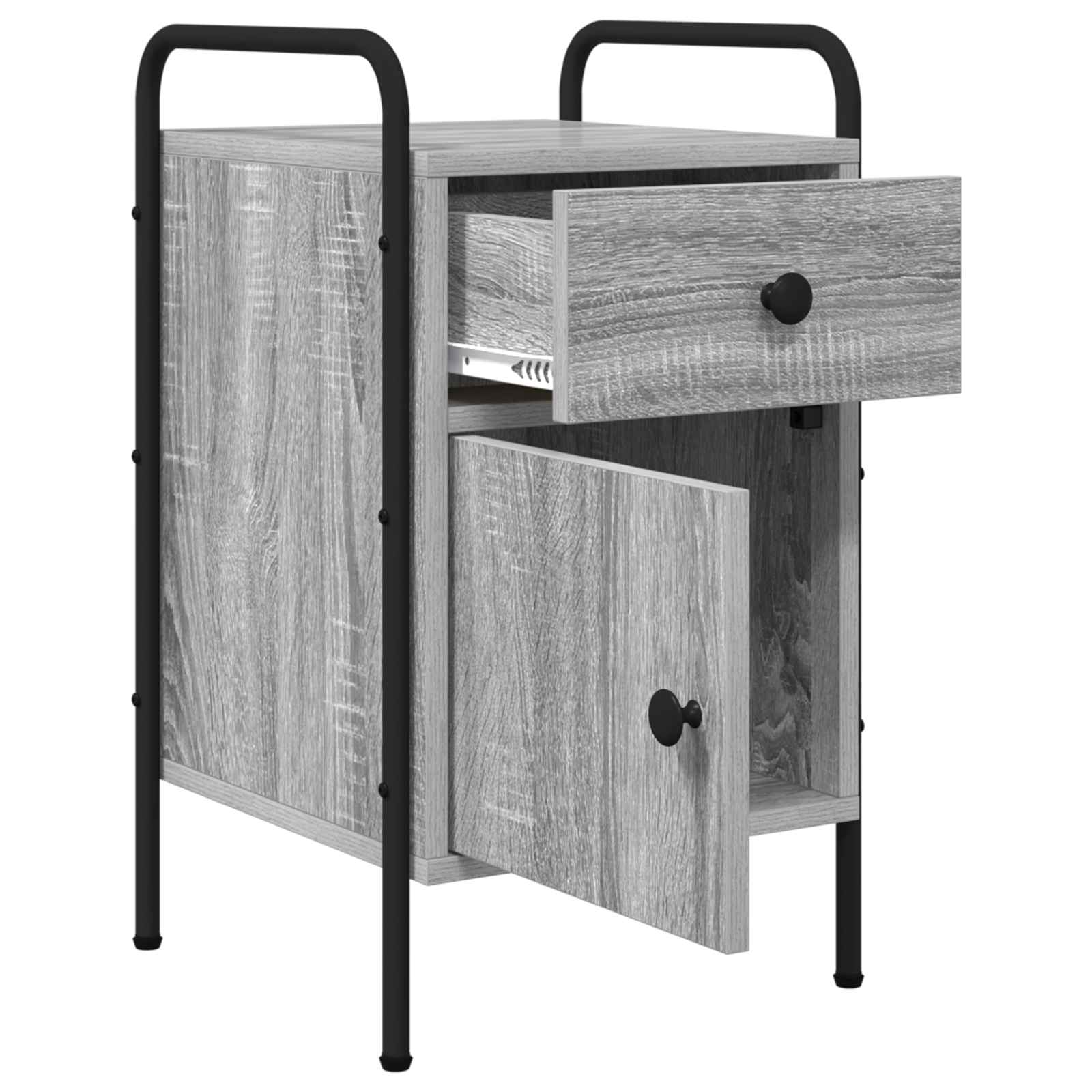 vidaXL Szafka Nocna Szary Sonoma 35 x 36,5 x 61 cm Drewno inżynieryjne