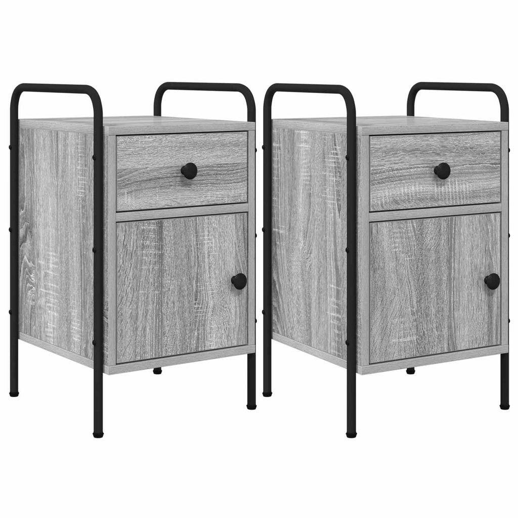 vidaXL Szafka Nocna 2 szt. Szary Sonoma 35 x 36,5 x 61 cm