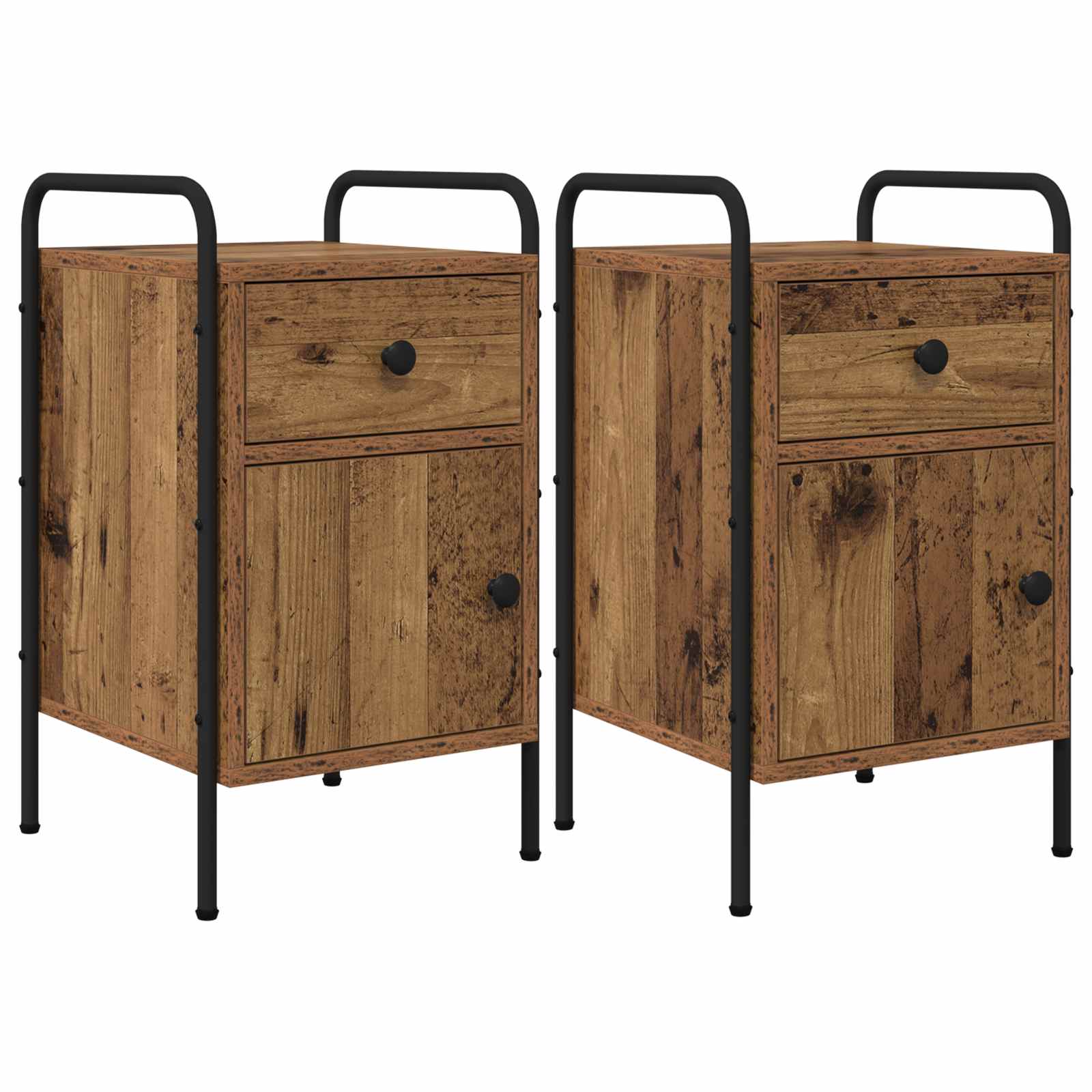 vidaXL Szafka Nocna 2 szt. Stare drewno 35 x 36,5 x 61 cm