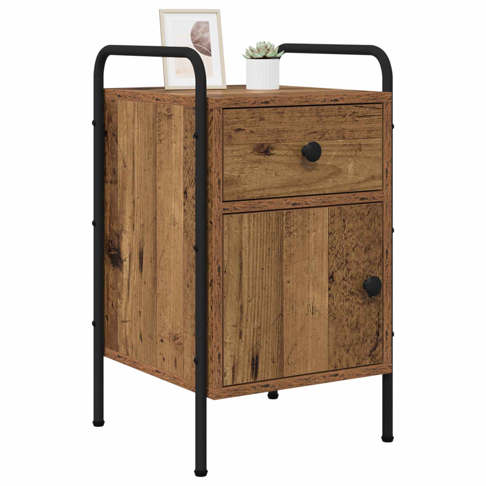 vidaXL Szafka Nocna 2 szt. Stare drewno 35 x 36,5 x 61 cm