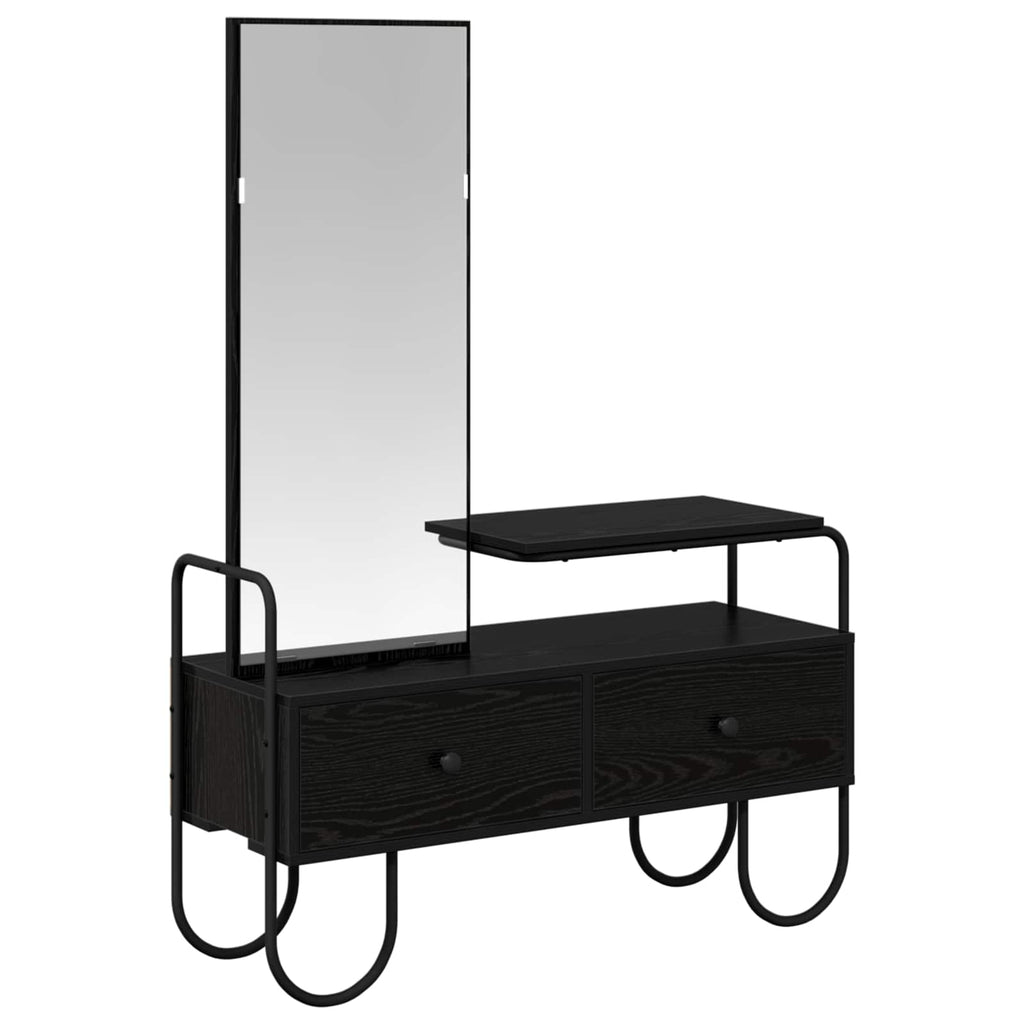 vidaXL Toaletka Czarny dąb 100 x 36,5 x 136 cm Drewno inżynieryjne