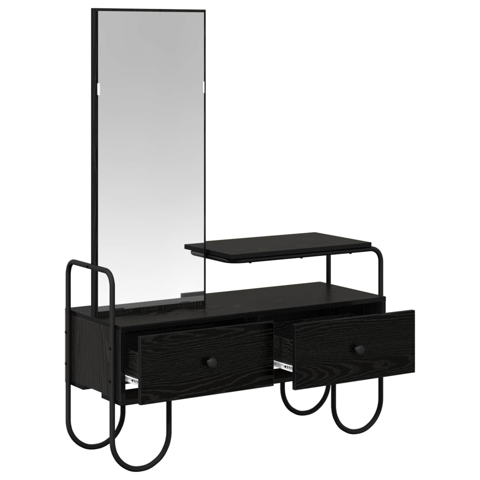 vidaXL Toaletka Czarny dąb 100 x 36,5 x 136 cm Drewno inżynieryjne