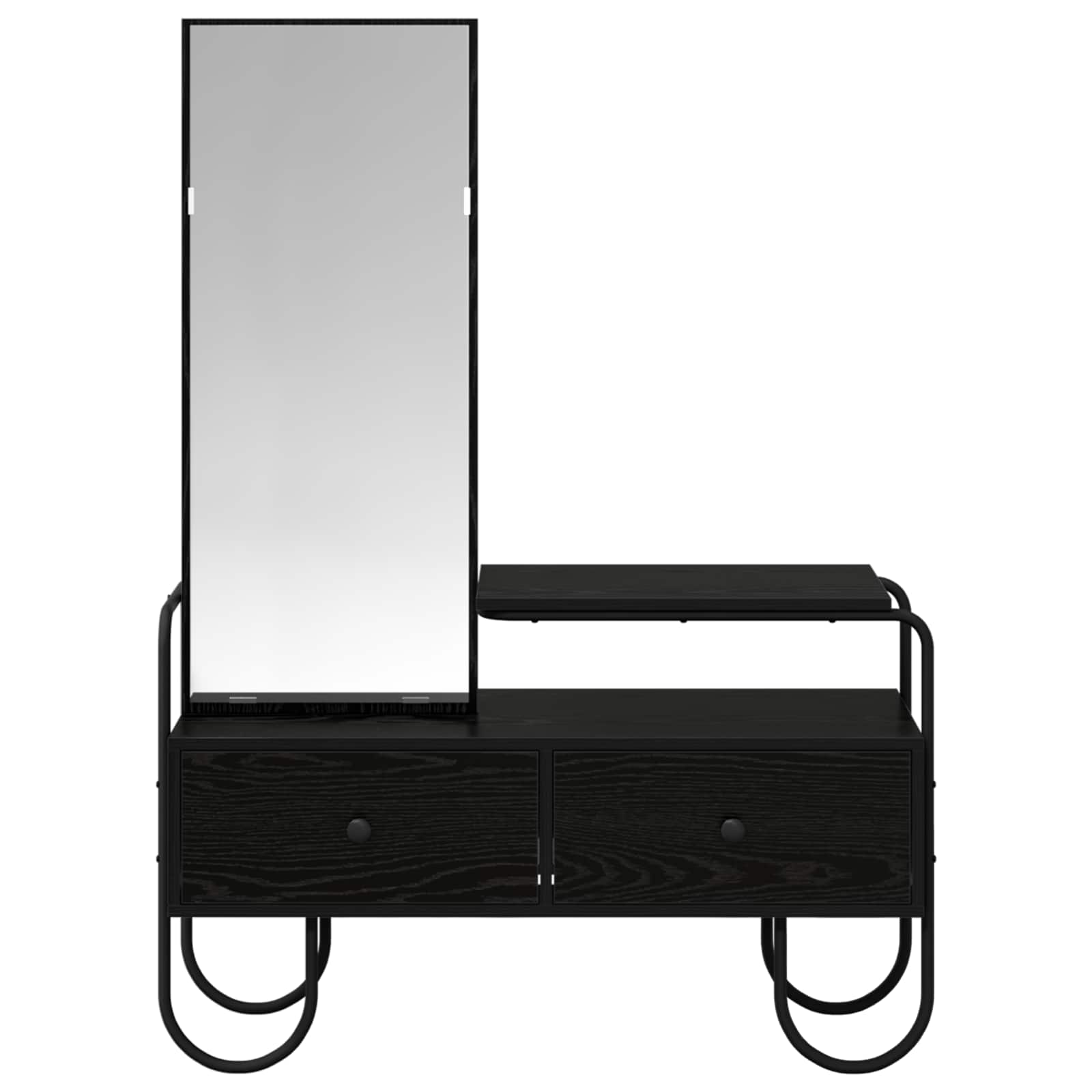 vidaXL Toaletka Czarny dąb 100 x 36,5 x 136 cm Drewno inżynieryjne