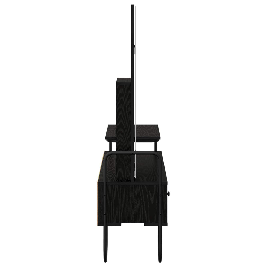 vidaXL Toaletka Czarny dąb 100 x 36,5 x 136 cm Drewno inżynieryjne