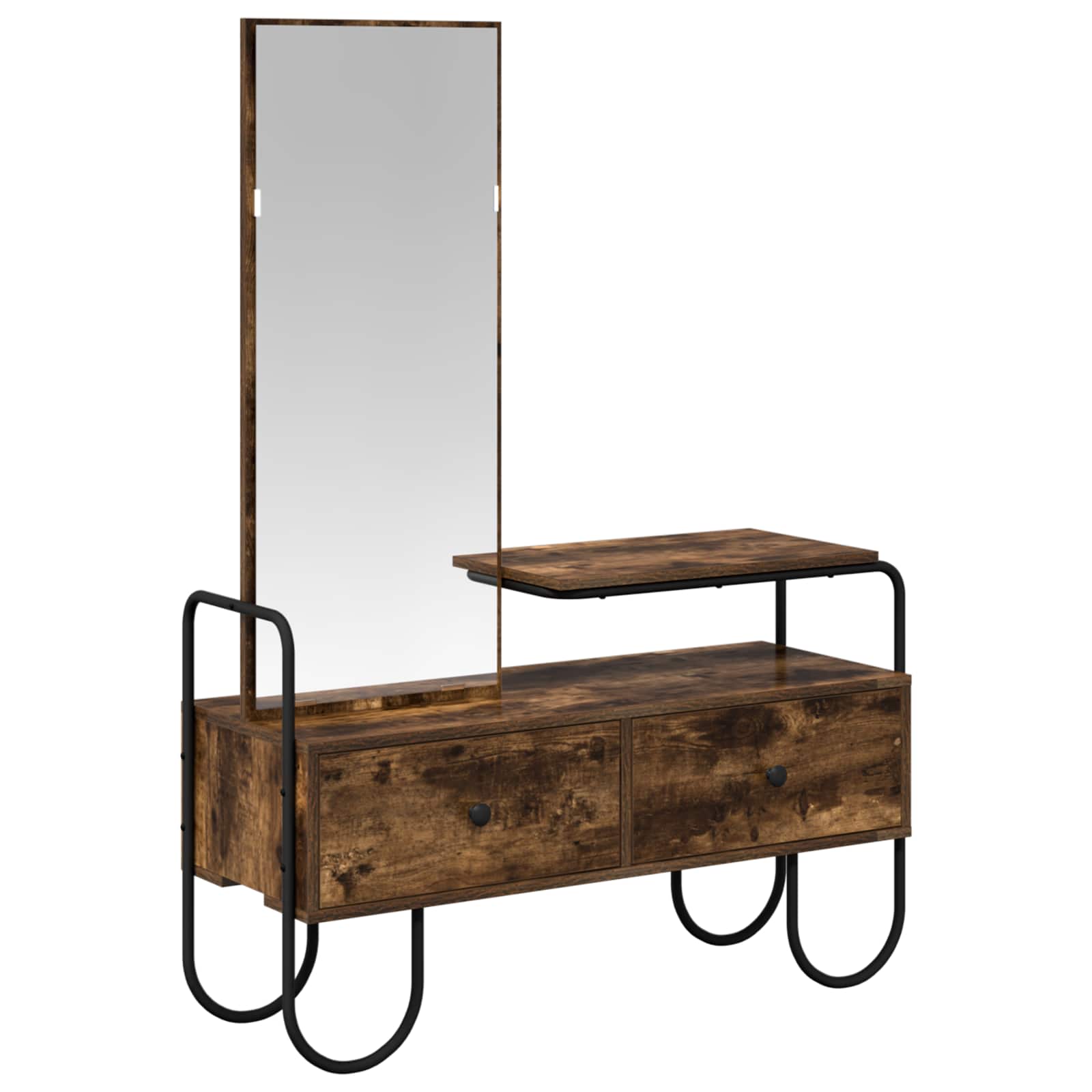 vidaXL Toaletka Dąb wędzony 100 x 36,5 x 136 cm Drewno inżynieryjne