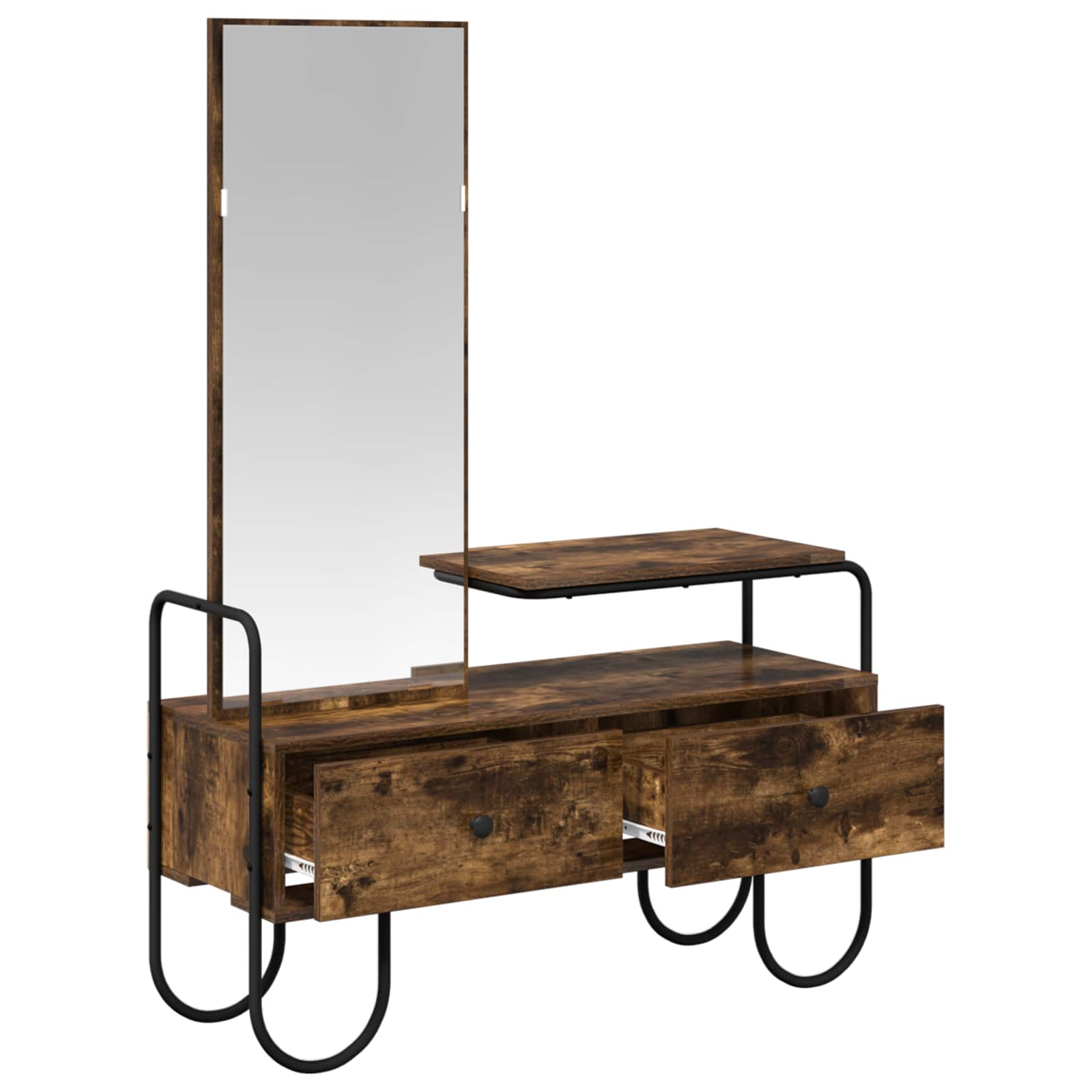 vidaXL Toaletka Dąb wędzony 100 x 36,5 x 136 cm Drewno inżynieryjne