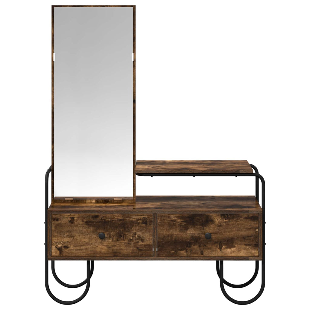 vidaXL Toaletka Dąb wędzony 100 x 36,5 x 136 cm Drewno inżynieryjne