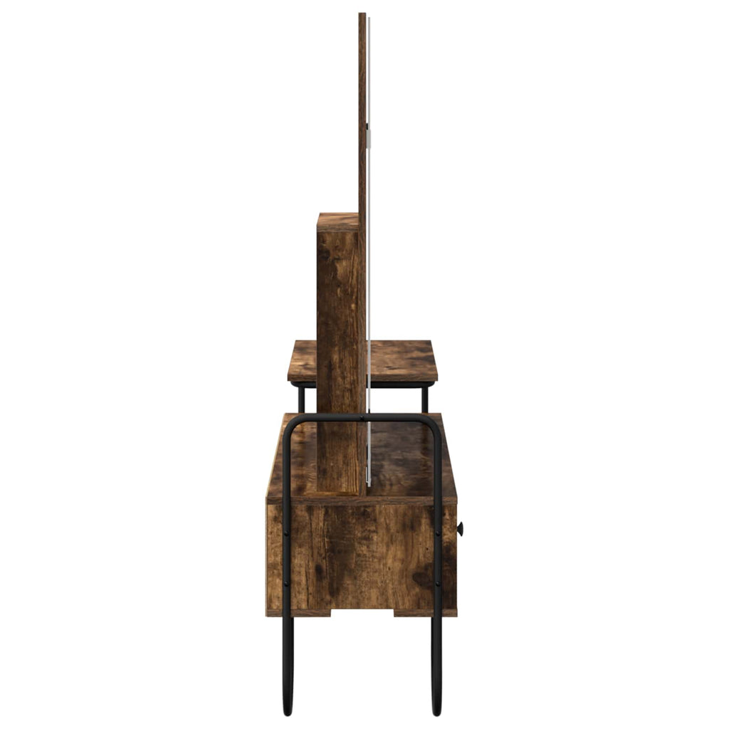 vidaXL Toaletka Dąb wędzony 100 x 36,5 x 136 cm Drewno inżynieryjne