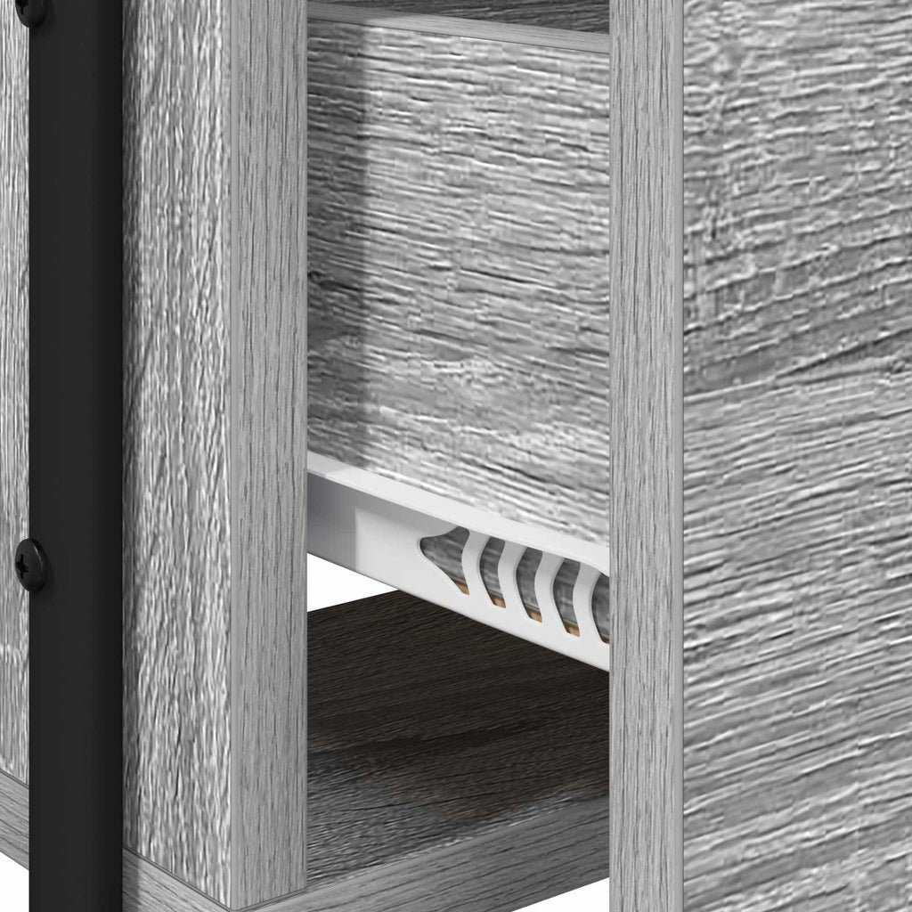 vidaXL Toaletka Szary Sonoma 100 x 36,5 x 136 cm Drewno inżynieryjne