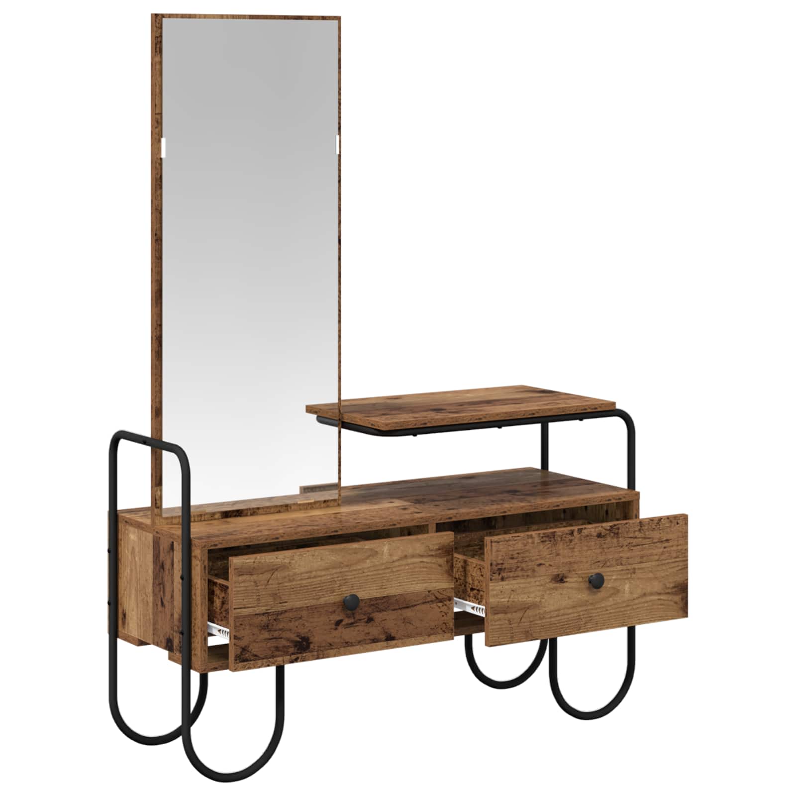 vidaXL Toaletka Stare drewno 100 x 36,5 x 136 cm Drewno inżynieryjne