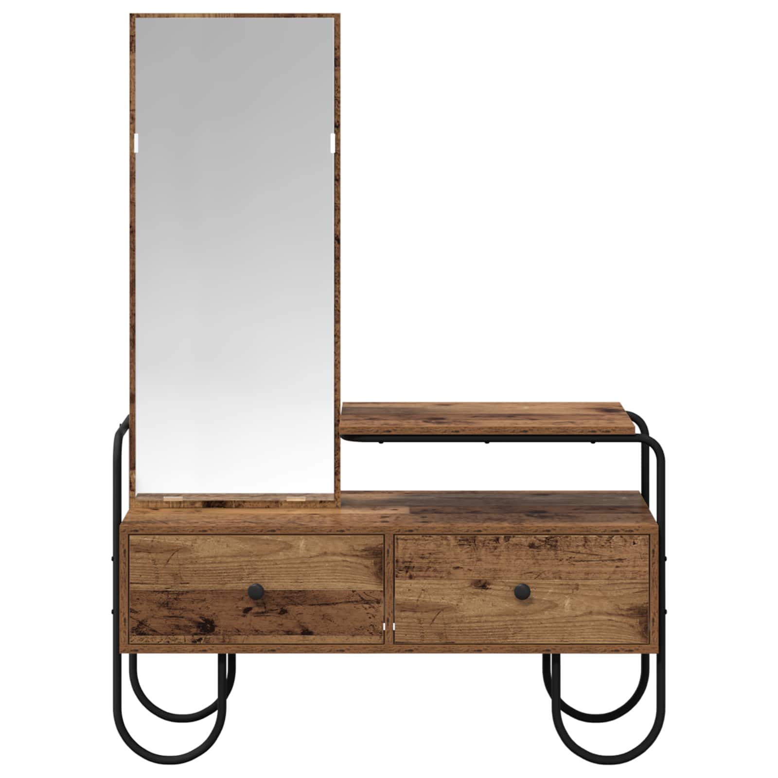 vidaXL Toaletka Stare drewno 100 x 36,5 x 136 cm Drewno inżynieryjne