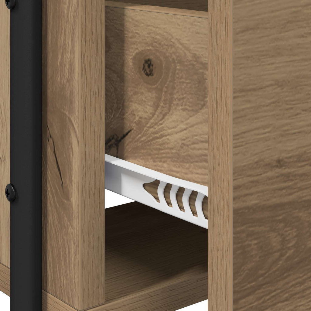 vidaXL Toaletka Dąb artisan 100 x 36,5 x 136 cm Drewno inżynieryjne