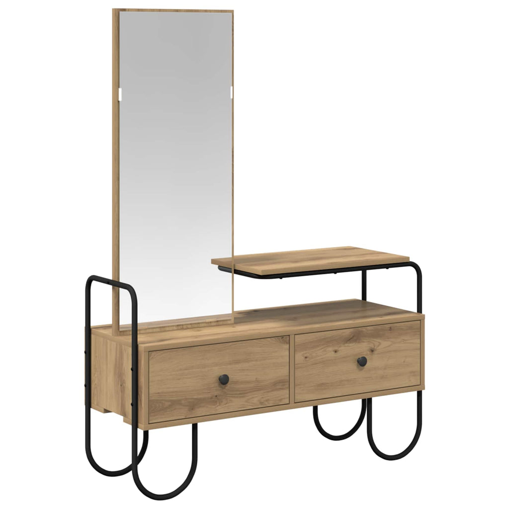 vidaXL Toaletka Dąb artisan 100 x 36,5 x 136 cm Drewno inżynieryjne