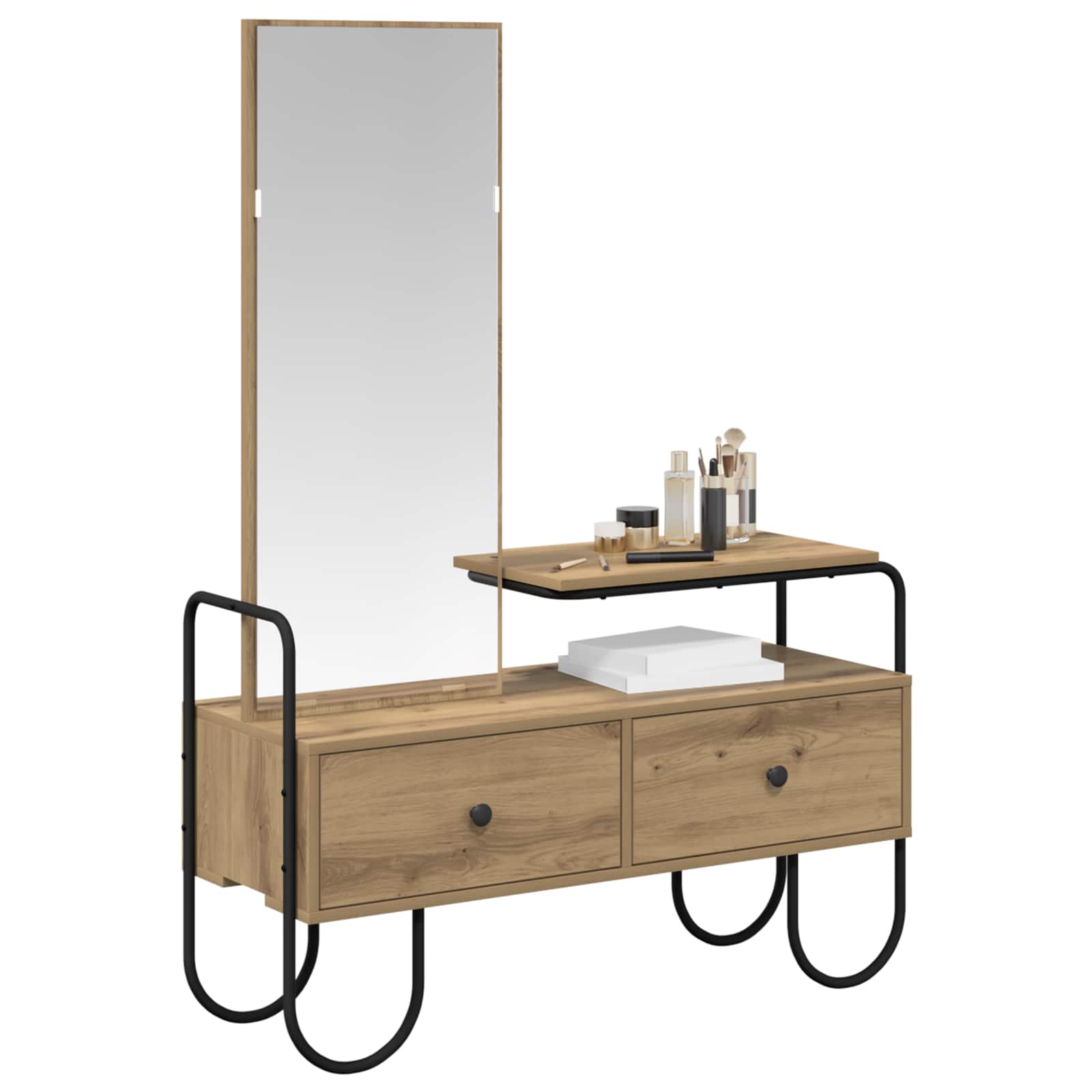 vidaXL Toaletka Dąb artisan 100 x 36,5 x 136 cm Drewno inżynieryjne