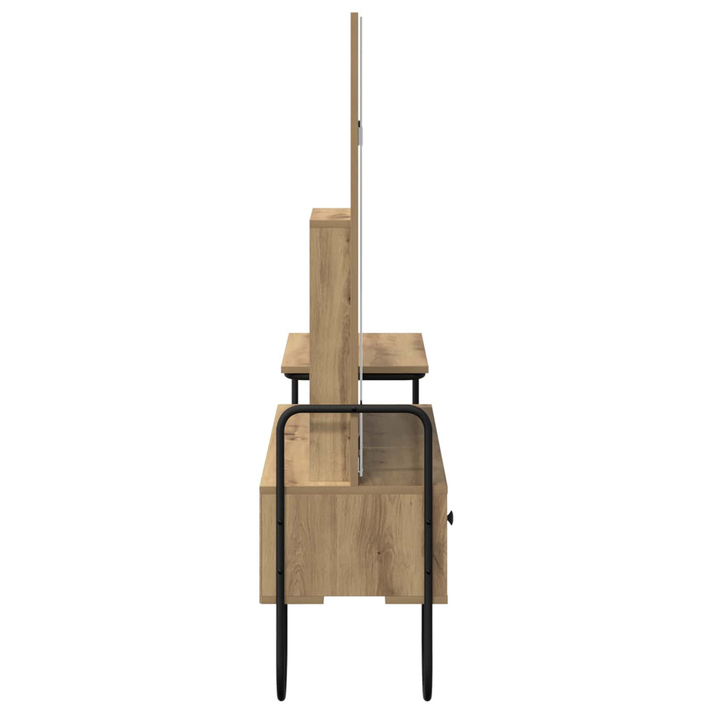 vidaXL Toaletka Dąb artisan 100 x 36,5 x 136 cm Drewno inżynieryjne