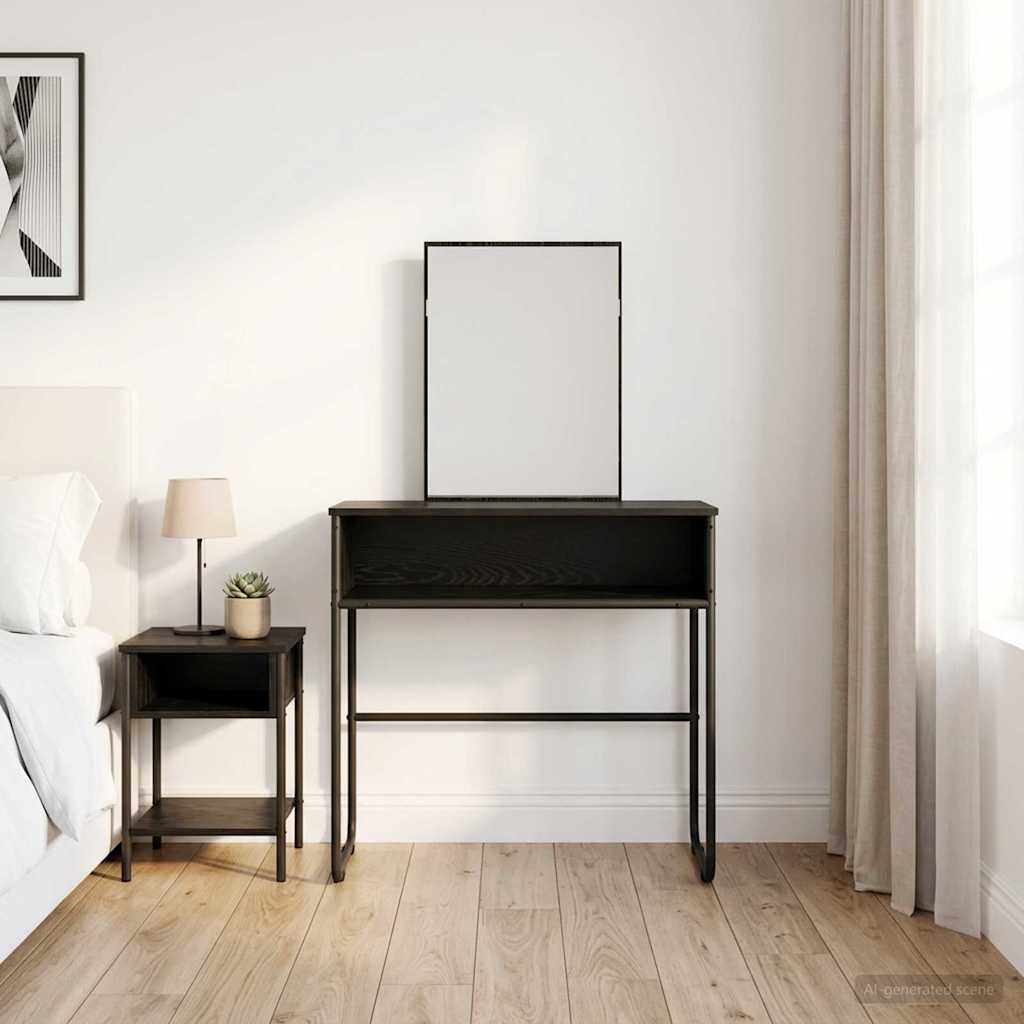 vidaXL Toaletka Czarny dąb 81 x 40 x 131 cm Drewno inżynieryjne
