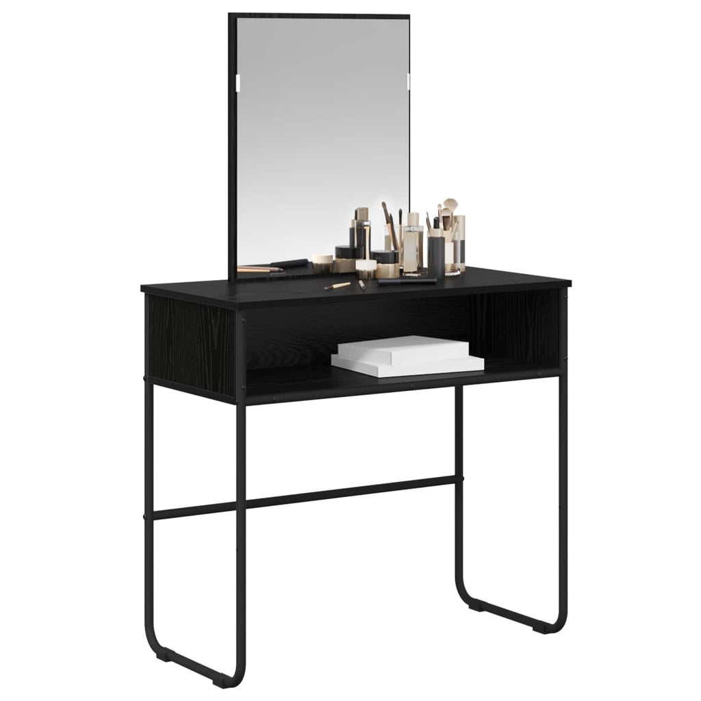 vidaXL Toaletka Czarny dąb 81 x 40 x 131 cm Drewno inżynieryjne