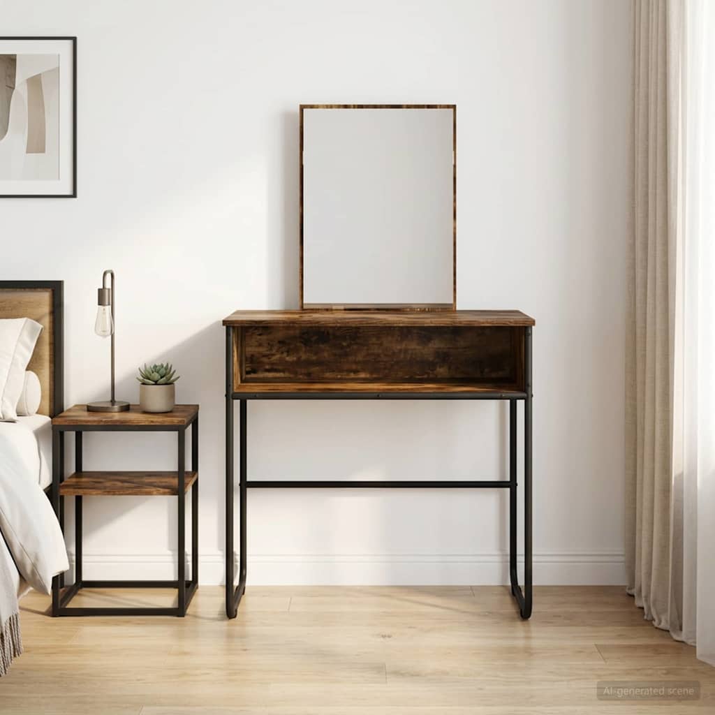 vidaXL Toaletka Dąb wędzony 81 x 40 x 131 cm Drewno inżynieryjne