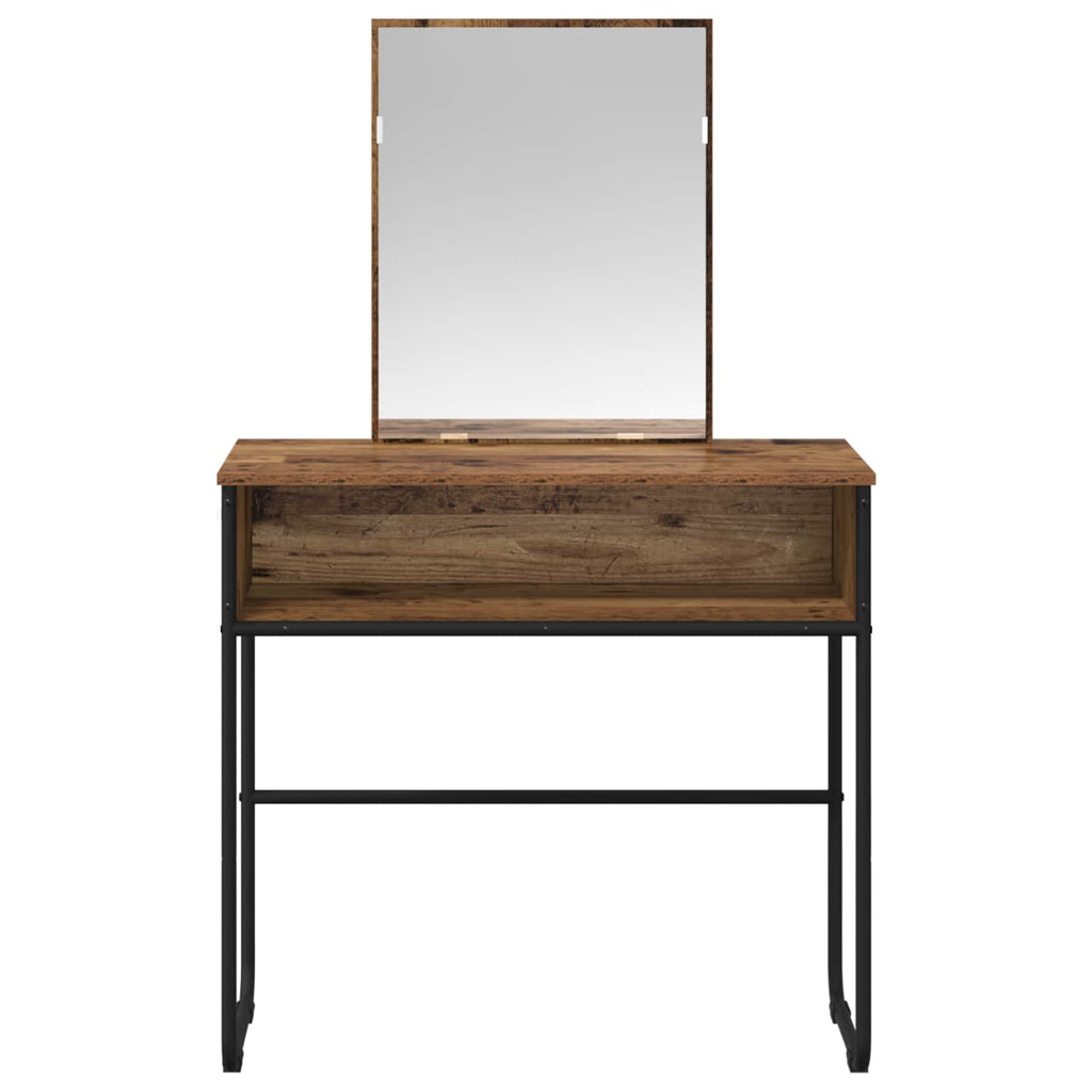 vidaXL Toaletka Stare drewno 81 x 40 x 131 cm Drewno inżynieryjne